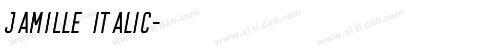 Jamille Italic字体转换